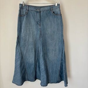 Jeanology Vintage Denim Maxi Skirt Size 16‎